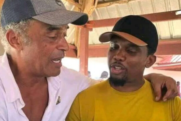 Yannick Noah et Samuel Eto'o Fils