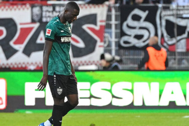 Serhou Guirassy s'est blessé samedi lors du match face à l'Union Berlin