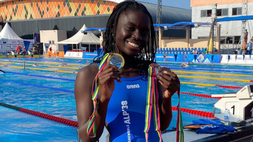 16èmes Championnats d’Afrique de natation : la sénégalaise  Oumy Diop en d’or