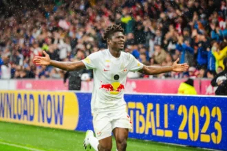 RB Salzbourg : l’ivoirien Karim Konaté marque cinq buts en 30 minutes