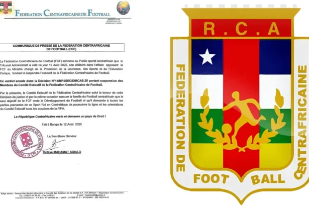Décision de Justice : La Fédération Centrafricaine de Football Réaffirme sa Gouvernance