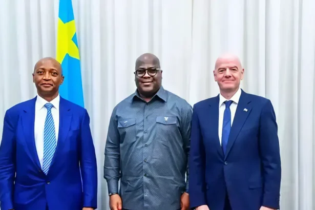 Tshisekedi, Infantino et Motsepe à Kinshasa : un tournant pour le football africain